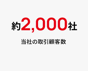 約2,000社 当社の取引顧客数